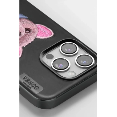 Mey İthalat®  iPhone 16 Pro Cute Desenli Kapak - Lacivert