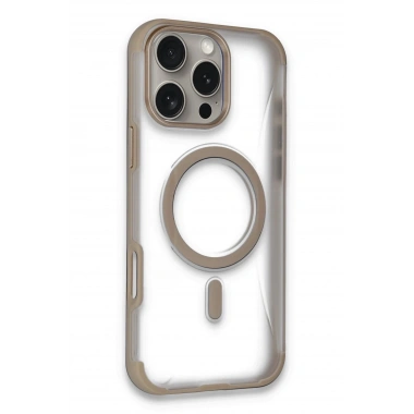 Mey İthalat®  iPhone 16 Pro Hilton Magsafe Kapak - Gold