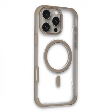 Mey İthalat®  iPhone 16 Pro Hilton Magsafe Kapak - Gold