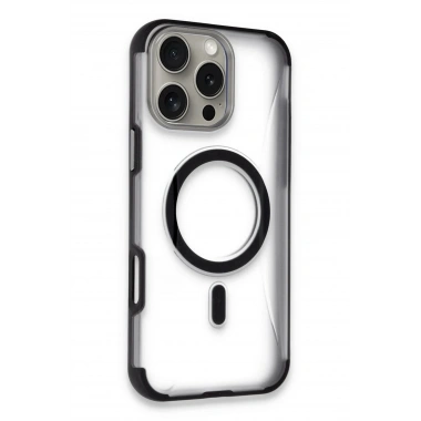 Mey İthalat®  iPhone 16 Pro Hilton Magsafe Kapak - Siyah