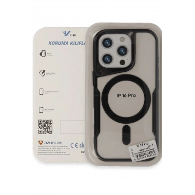 Mey İthalat®  iPhone 16 Pro Kılıf Boyi Magsafe Silikon Kapak - Lacivert