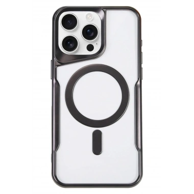Mey İthalat®  iPhone 16 Pro Kılıf Boyi Magsafe Silikon Kapak - Siyah