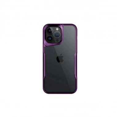 Mey İthalat®  iPhone 16 Pro Kılıf Boyi Silikon Kapak - Derin Mor