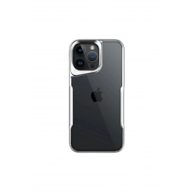 Mey İthalat®  iPhone 16 Pro Kılıf Boyi Silikon Kapak - Gümüş