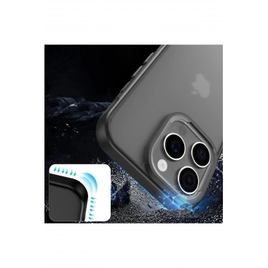 Mey İthalat®  iPhone 16 Pro Kılıf Elegant Kapak - Siyah