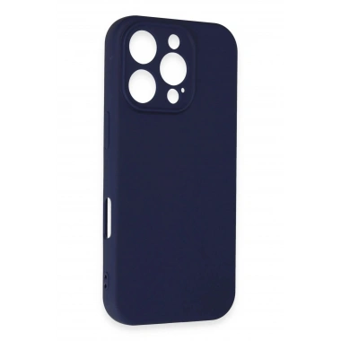 Mey İthalat®  iPhone 16 Pro Kılıf First Silikon - Lacivert