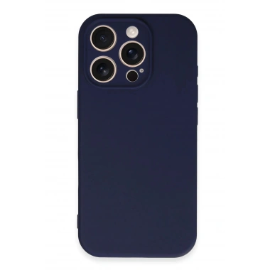Mey İthalat®  iPhone 16 Pro Kılıf First Silikon - Lacivert