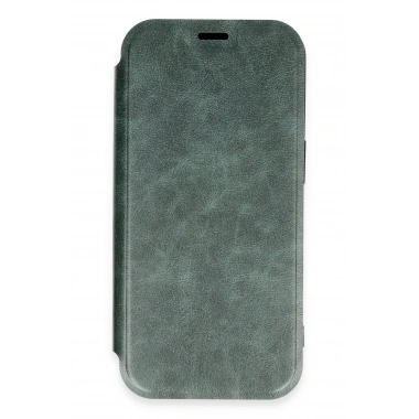 Mey İthalat® iPhone 16 Pro Kılıf Flip Cover - Koyu Yeşil
