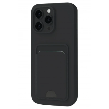 Mey İthalat®  iPhone 16 Pro Kılıf Kelvin Kartvizitli Silikon - Siyah