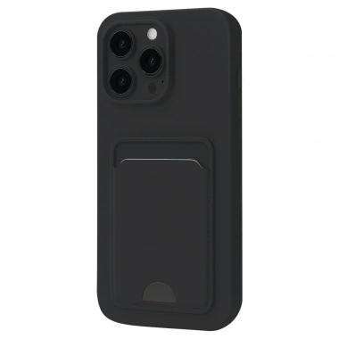 Mey İthalat®  iPhone 16 Pro Kılıf Kelvin Kartvizitli Silikon - Siyah