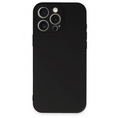 Mey İthalat®  iPhone 16 Pro Kılıf Nano içi Kadife Silikon - Siyah
