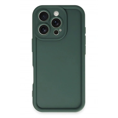 Mey İthalat®  iPhone 16 Pro Kılıf Viera Silikon - Koyu Yeşil