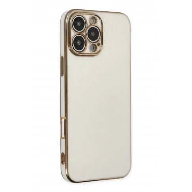 Mey İthalat®  iPhone 16 Pro Kılıf Volet Silikon - Beyaz