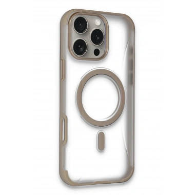 Mey İthalat®  iPhone 16 Pro Max Hilton Magsafe Kapak - Gold