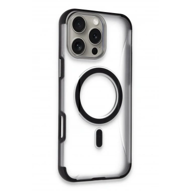 Mey İthalat®  iPhone 16 Pro Max Hilton Magsafe Kapak - Siyah