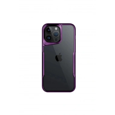 Mey İthalat®  iPhone 16 Pro Max Kılıf Boyi Silikon Kapak - Derin Mor