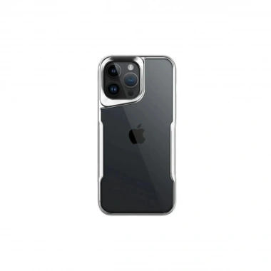 Mey İthalat®  iPhone 16 Pro Max Kılıf Boyi Silikon Kapak - Gümüş
