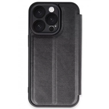 Mey İthalat®   iPhone 16 Pro Max Kılıf Flip Cover - Siyah