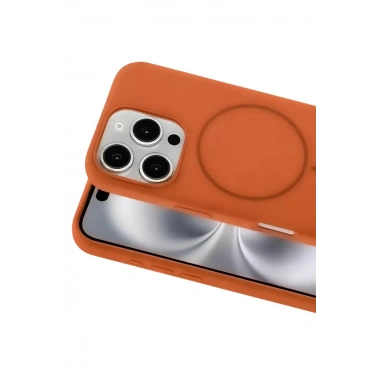 Mey İthalat®   iPhone 16 Pro Max Kılıf Jully Magsafe Kapak - Turuncu