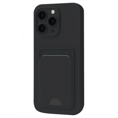Mey İthalat®  iPhone 16 Pro Max Kılıf Kelvin Kartvizitli Silikon - Siyah