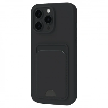Mey İthalat®  iPhone 16 Pro Max Kılıf Kelvin Kartvizitli Silikon - Siyah
