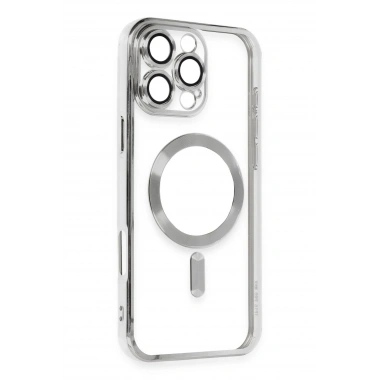 Mey İthalat®  iPhone 16 Pro Max Kılıf Kross Magneticsafe Kapak - Gümüş