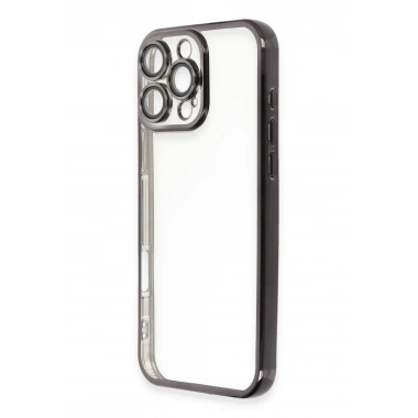 Mey İthalat®  iPhone 16 Pro Max Kılıf  Lensli Silikon - Siyah