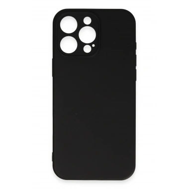 Mey İthalat®  iPhone 16 Pro Max Kılıf Nano içi Kadife Silikon - Siyah