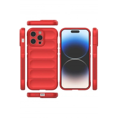 Mey İthalat®  iPhone 16 Pro Max Kılıf Optimum Silikon - Kırmızı