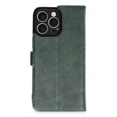Mey İthalat®  iPhone 16 Pro Max Kılıf Trend S Plus Kapaklı Kılıf - Yeşil