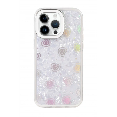 Mey İthalat® iPhone 16 Pro Max Lumi Desenli Kapak - Beyaz
