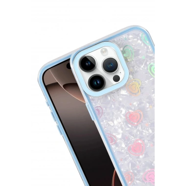 Mey İthalat® iPhone 16 Pro Max Lumi Desenli Kapak - Mavi