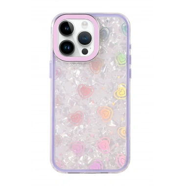 Mey İthalat® iPhone 16 Pro Max Lumi Desenli Kapak - Mor
