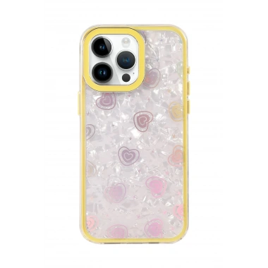Mey İthalat® iPhone 16 Pro Max Lumi Desenli Kapak - Sarı