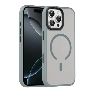 Mey İthalat®   iPhone 16 Pro Max Megane Magsafe Kapak - Titan Gri