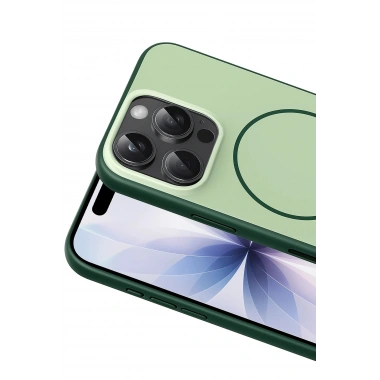 Mey İthalat®   iPhone 16 Pro Max Neva Magsafe Kapak - Koyu Yeşil