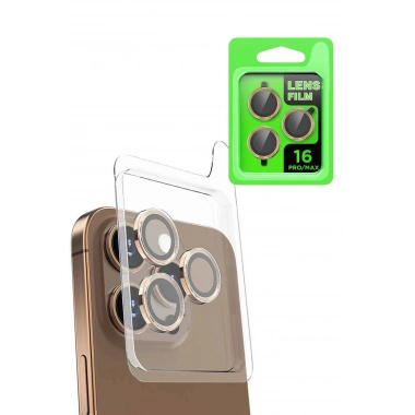Mey İthalat® iPhone 16 Pro Max Raze Metal Kamera Lens - Desert