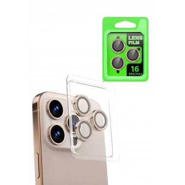 Mey İthalat®  iPhone 16 Pro Max Raze Metal Kamera Lens - Natural Grey