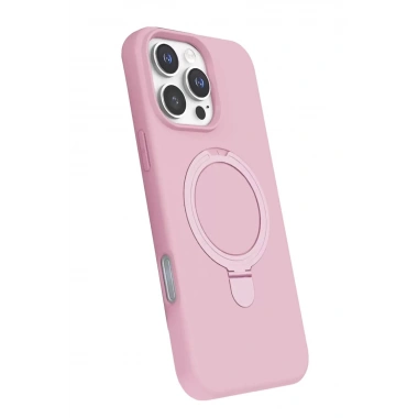Mey İthalat®   iPhone 16 Pro Max Regal Magsafe Standlı Kapak - Açık Pembe
