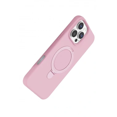 Mey İthalat®   iPhone 16 Pro Max Regal Magsafe Standlı Kapak - Açık Pembe