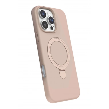 Mey İthalat®   iPhone 16 Pro Max Regal Magsafe Standlı Kapak - Çöl Titanyum