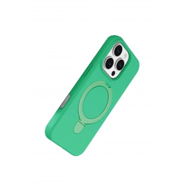 Mey İthalat®   iPhone 16 Pro Max Regal Magsafe Standlı Kapak - Yeşil