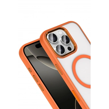 Mey İthalat®   iPhone 16 Pro Max Terea Magsafe Kapak - Turuncu
