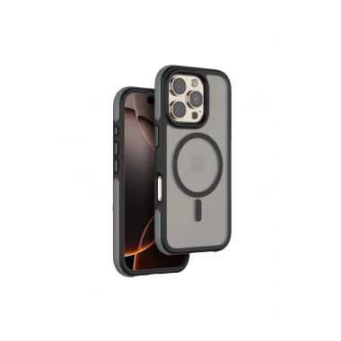 Mey İthalat®  iPhone 16 Pro Orbit Magsafe Kapak - Siyah