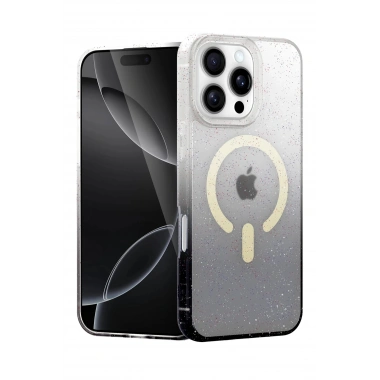 Mey İthalat®   iPhone 16 Pro Pummel Shiny Magsafe Kapak - Siyah