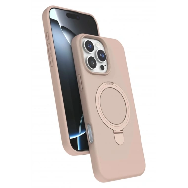 Mey İthalat®   iPhone 16 Pro Regal Magsafe Standlı Kapak - Çöl Titanyum