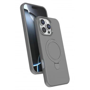 Mey İthalat®   iPhone 16 Pro Regal Magsafe Standlı Kapak - Titan Gri