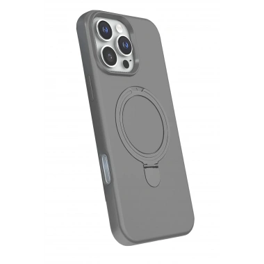 Mey İthalat®   iPhone 16 Pro Regal Magsafe Standlı Kapak - Titan Gri