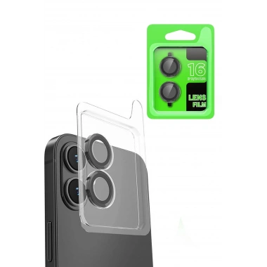 Mey İthalat®  iPhone 16 Raze Metal Kamera Lens - Siyah