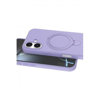 Mey İthalat®   iPhone 16 Regal Magsafe Standlı Kapak - Lila